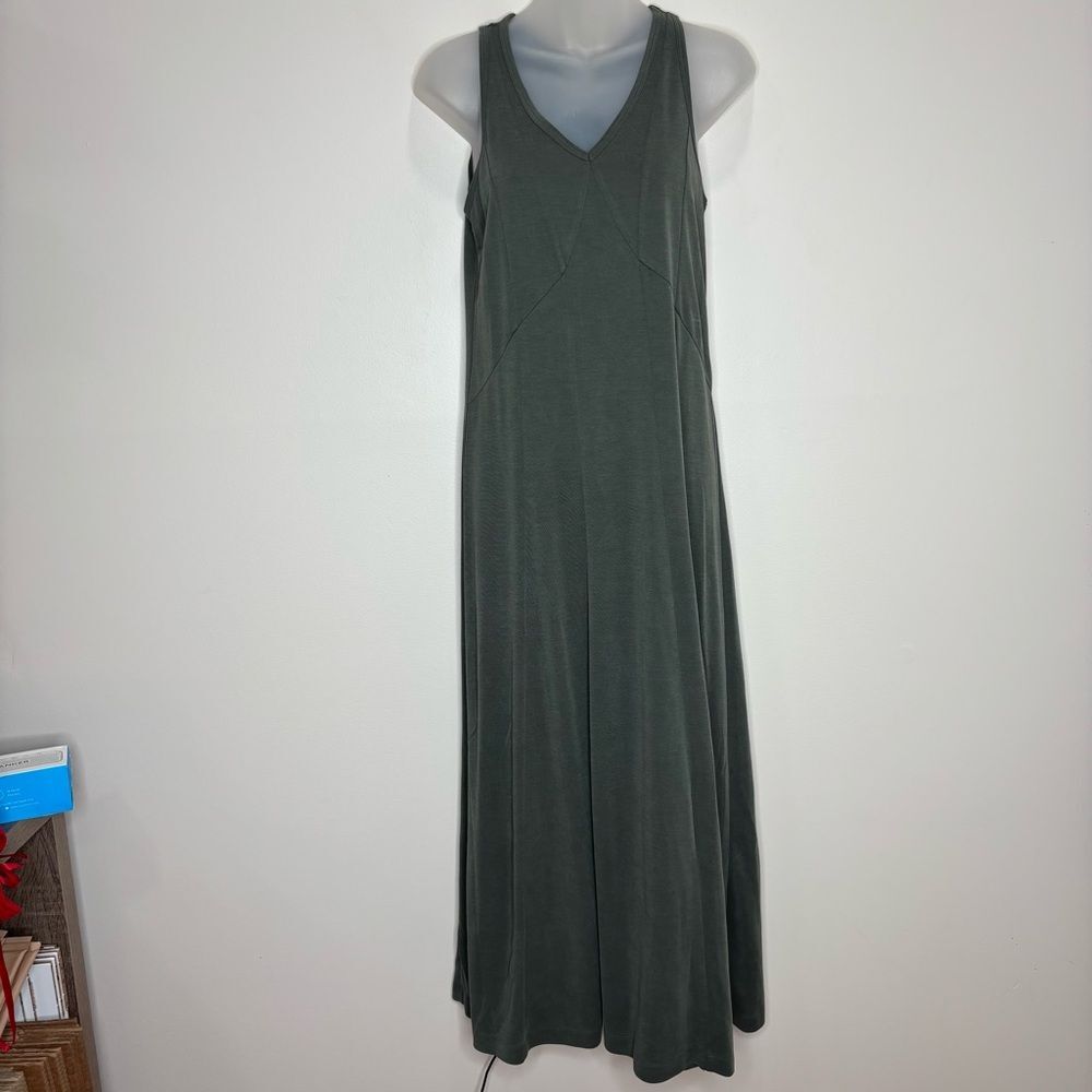 Lou & Grey Long Green Maxi Dress Bodice detail new with tags NWT XS Sleeveless - Picture 1 of 6
